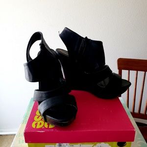 Charlotte Russe Black Wedges